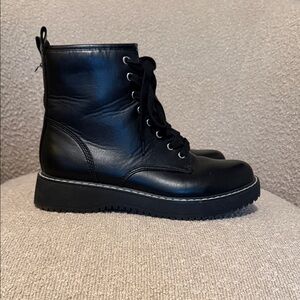Madden Girl Black Combat Boots